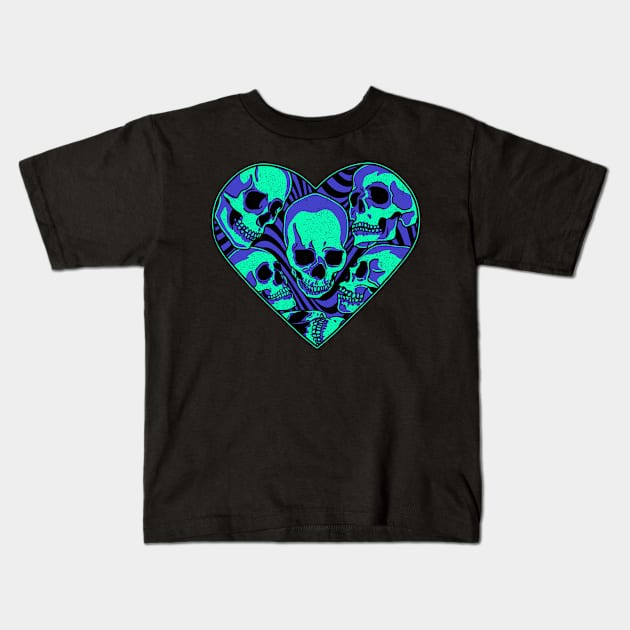 Neon Anatomical Love Kids T-Shirt by FanFreak